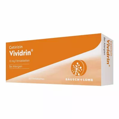 CETIRIZIN Vividrin 10 mg apvalkotās tabletes, 20 gab CETIRIZIN Vividrin 10 mg apvalkotās tabletes, 20 gab