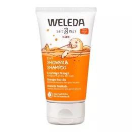 WELEDA Bērnu duša 2in1 &amp; Šampūns Augļu apelsīns, 150 ml