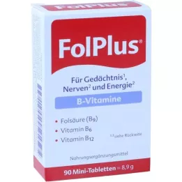 FOLPLUS Apvalkotās tabletes, 90 gab