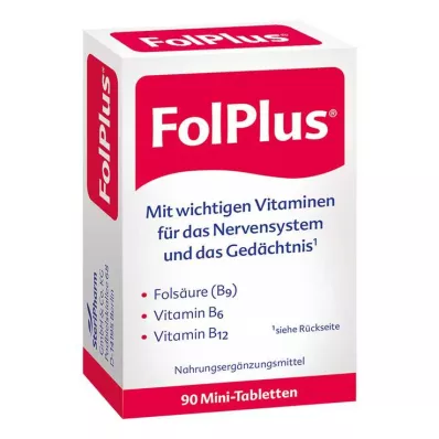 FOLPLUS Apvalkotās tabletes, 90 gab FOLPLUS Apvalkotās tabletes, 90 gab