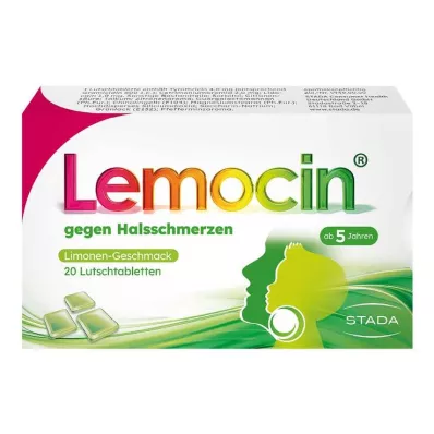 LEMOCIN pastilas pret kakla iekaisumu, 20 gab LEMOCIN pastilas pret kakla iekaisumu, 20 gab