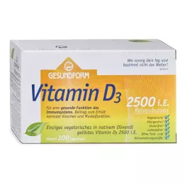 GESUNDFORM D3 vitamīns 2500 I.U. Vega-Caps, 100 gab