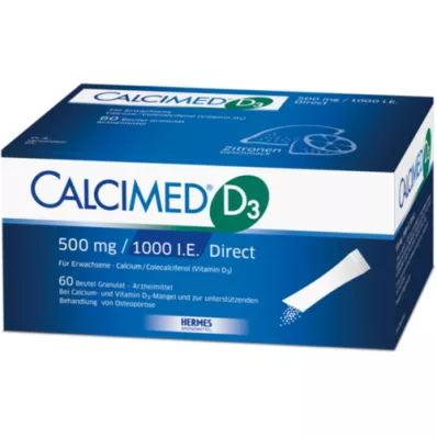 CALCIMED D3 500 mg/1000 I.U. Tiešās granulas, 60 gab