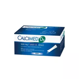 Calcimed D3 500 mg / 1000 IU tiešās granulas, 60 gab