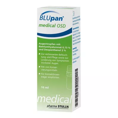 BLUPAN medicīniskie OSD acu pilieni, 10 ml BLUPAN medicīniskie OSD acu pilieni, 10 ml