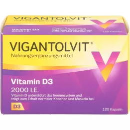 VIGANTOLVIT 2000 I.U. D3 vitamīna mīkstās kapsulas, 120 gab