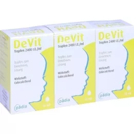 DEVIT pilieni 2400 I.U./ml Perorāli pilieni, 3X10 ml