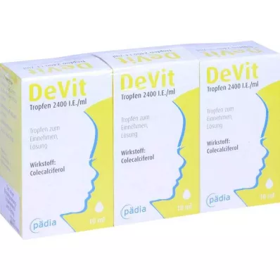 Devit pilieni 2400 SV / ml iekšķīgi lietojami pilieni, 3X10 ml Devit pilieni 2400 SV / ml iekšķīgi lietojami pilieni, 3X10 ml