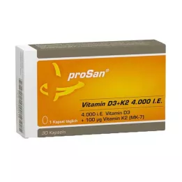 PROSAN D3+K2 vitamīns 4,000 I.U. kapsulas, 30 kapsulas