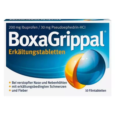 BOXAGRIPPAL Aukstuma tabletes 200 mg/30 mg FTA, 10 gab BOXAGRIPPAL Aukstuma tabletes 200 mg/30 mg FTA, 10 gab