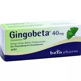 GINGOBETA 40 mg apvalkotās tabletes, 30 gab
