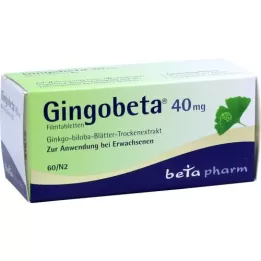 GINGOBETA 40 mg apvalkotās tabletes, 60 gab