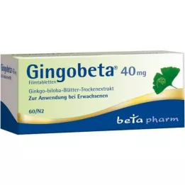 GINGOBETA 40 mg apvalkotās tabletes, 60 gab