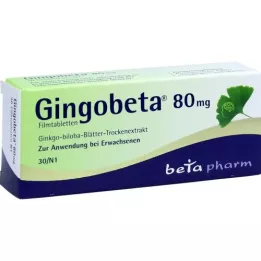GINGOBETA 80 mg apvalkotās tabletes, 30 gab