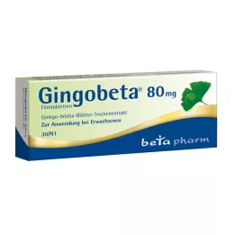 GINGOBETA 80 mg apvalkotās tabletes, 30 gab