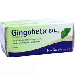 GINGOBETA 80 mg apvalkotās tabletes, 60 gab