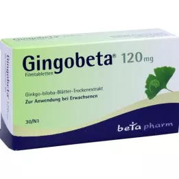 GINGOBETA 120 mg apvalkotās tabletes, 30 gab