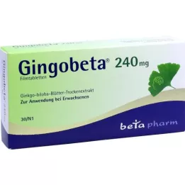 GINGOBETA 240 mg apvalkotās tabletes, 30 gab