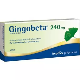 GINGOBETA 240 mg apvalkotās tabletes, 30 gab