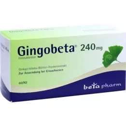 GINGOBETA 240 mg apvalkotās tabletes, 60 gab