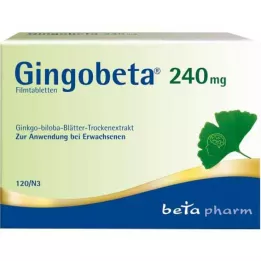GINGOBETA 240 mg apvalkotās tabletes, 120 gab