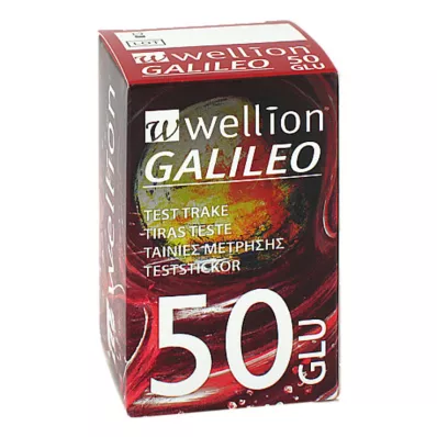 Wellion Galileo cukura līmeņa asinīs teststrēmeles, 50 gab