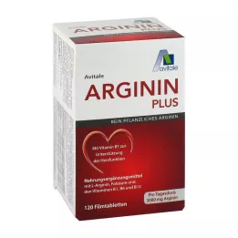 ARGININ PLUS B1+B6+B12+Folijskābe apvalkotās tabletes, 120 gab