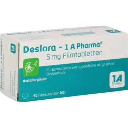 DESLORA-1A Pharma 5 mg apvalkotās tabletes, 50 gab