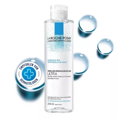La Roche-Posay Micellar Cleansing Fluid Ultra jutīgai ādai, 200 ml La Roche-Posay Micellar Cleansing Fluid Ultra jutīgai ādai, 200 ml