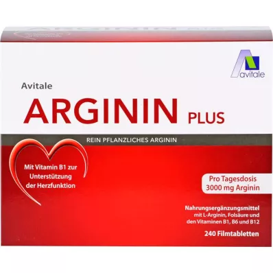 ARGININ PLUS B1+B6+B12+Folskābe apvalkotās tabletes, 240 gab