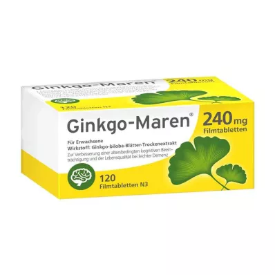 Ginkgo-Maren 240 mg apvalkotās tabletes, 120 gab