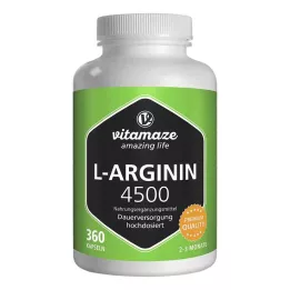 L-ARGININ HOCHDOSIERT 4500 mg kapsulas, 360 gab