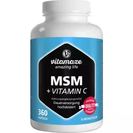 MSM HOCHDOSIERT+ C vitamīna kapsulas, 360 kapsulu