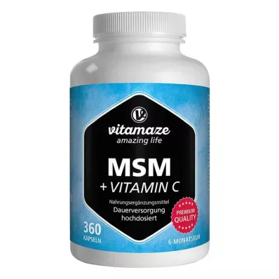 MSM liela deva + C vitamīna kapsulas, 360 gab