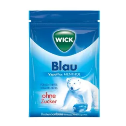 WICK BLAU Mentola konfektes bez cukura paciņā, 72 g