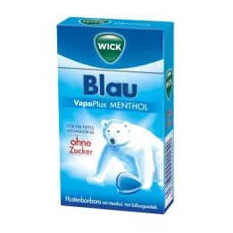 WICK BLAU Mentola konfektes bez cukura Clickbox, 46 g