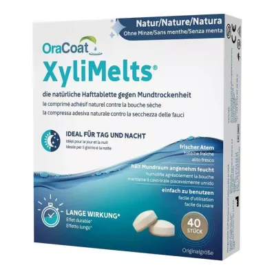 ORACOAT XyliMelts līmes tabletes bez piparmētras, 40 gab ORACOAT XyliMelts līmes tabletes bez piparmētras, 40 gab