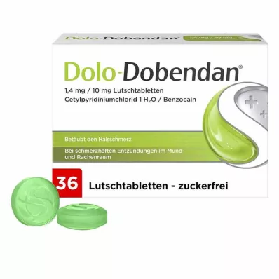 DOLO-DOBENDAN 1,4 mg/10 mg pastilas, 36 gab DOLO-DOBENDAN 1,4 mg/10 mg pastilas, 36 gab
