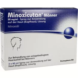 MINOXICUTAN Vīrieši 50 mg/ml aerosols, 3X60 ml