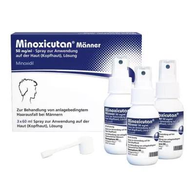 Minoxicutan® Men 50 mg/ml aerosols, 3X60 ml Minoxicutan® Men 50 mg/ml aerosols, 3X60 ml