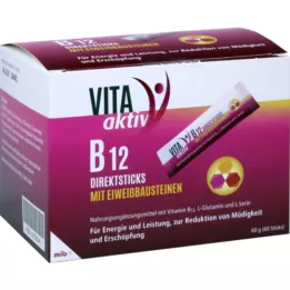 VITA AKTIV B12 tiešās nūjiņas ar olbaltumvielu celtniecības blokiem, 60 gab