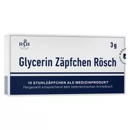 GLYCERIN ZÄPFCHEN Rösch 3 g pret aizcietējumiem, 10 gab