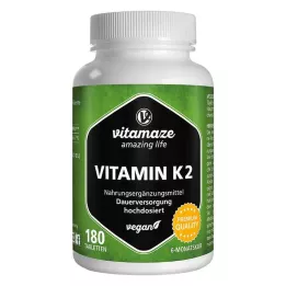 VITAMIN K2 200 μg augstas devas vegāniskās tabletes, 180 gab