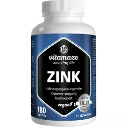 ZINK 25 mg lielas devas vegānu tabletes, 180 gab