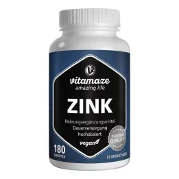 ZINK 25 mg lielas devas vegānu tabletes, 180 gab
