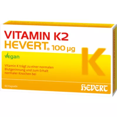 VITAMIN K2 HEVERT 100 μg kapsulas, 60 gab