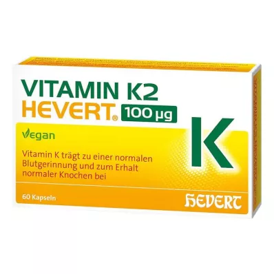 Vitamīns K2 Hevert 100 µg kapsulas, 60 gab
