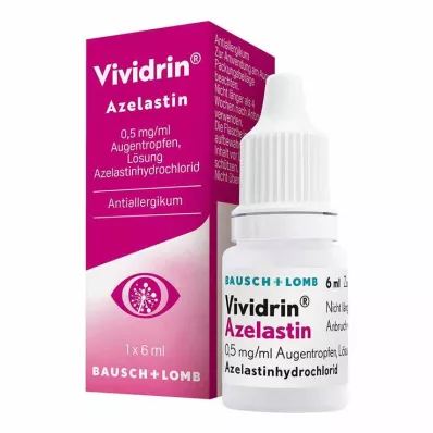VIVIDRIN Azelastīns 0,5 mg/ml acu pilieni, 6 ml