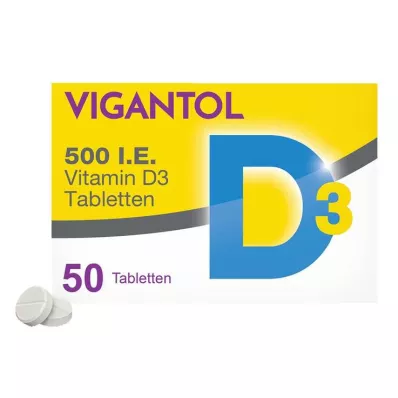 VIGANTOL 500 I.U. D3 vitamīna tabletes, 50 kapsulas VIGANTOL 500 I.U. D3 vitamīna tabletes, 50 kapsulas