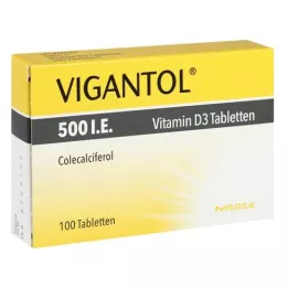 VIGANTOL 500 I.U. D3 vitamīna tabletes, 100 kapsulas
